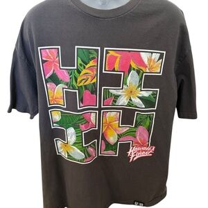 HAWAII’S FINEST ‘Aukake Line 2018 Floral Logo Tee Shirt Men XL